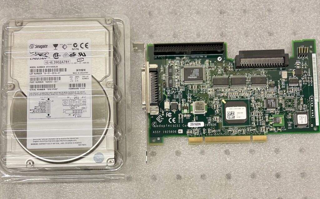 18GB U160 SCSI Hard Drive & Adaptec U160 Controller Set